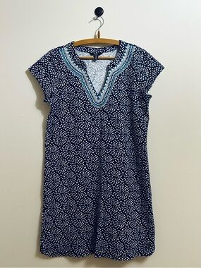 Hatley Cotton Blue and White Dress size Large